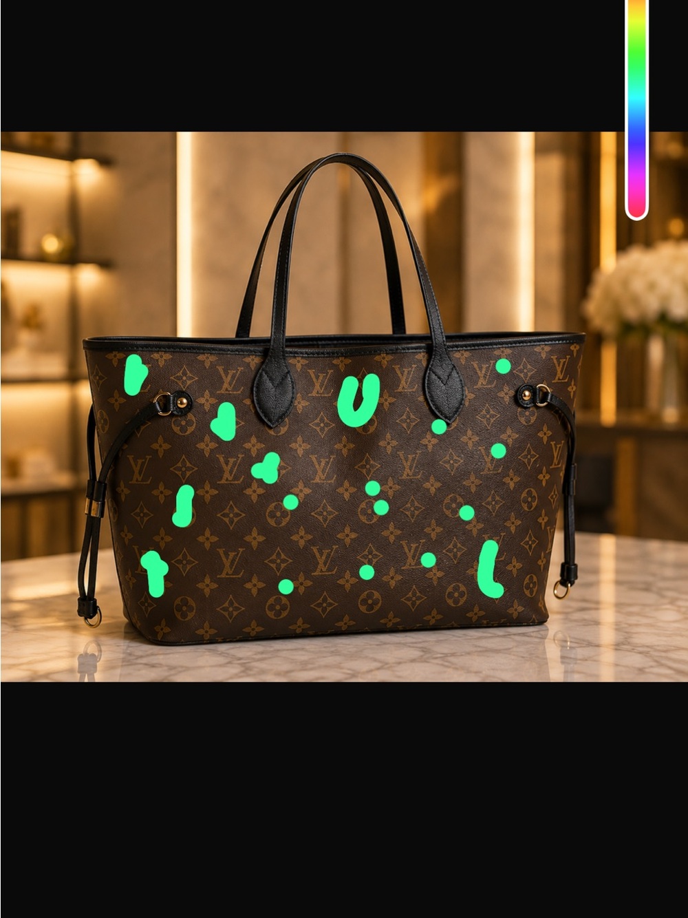 Designer-Inspired Brown Monogram Tote Bag